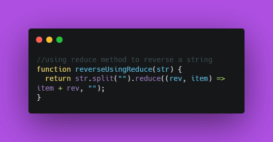 Reverse a String - using JavaScript